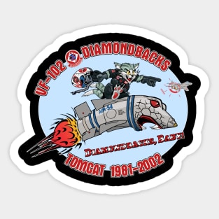 VF-102 Diamondbacks Nose Art Variation Sticker